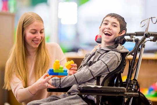 SENDCO works with a child with a motor disability